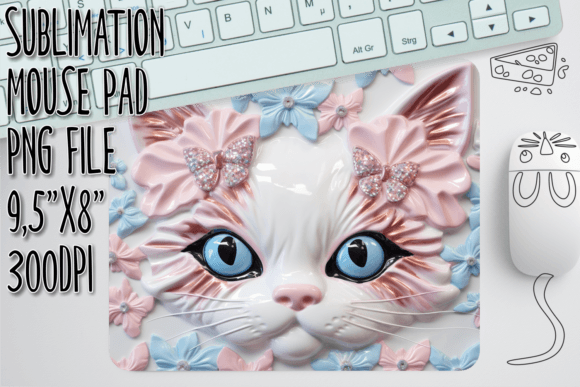 3D Cat Charm Mouse Pad Art: Graphics and Crafts Review