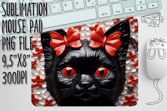 3D Flower Cat Mouse Pad Art: Graphics and Crafts Review