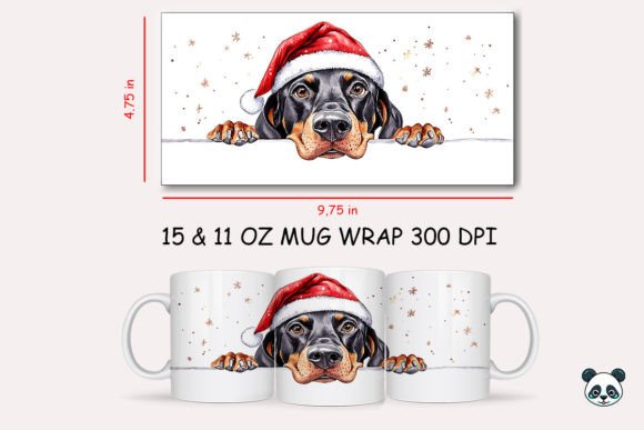 Christmas Doberman Pinscher Mug Wrap 2: A Festive Graphic for Crafts