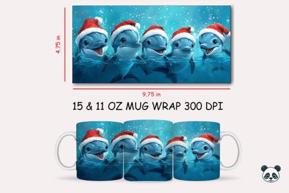 Christmas Dolphin Mug Wrap Graphics and Crafts Review