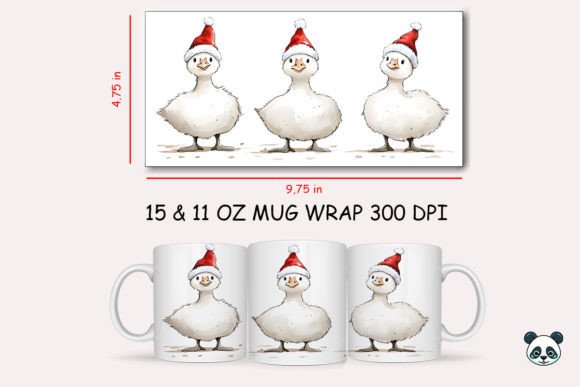 Christmas Goose Mug Wrap: A Festive Graphic Design Asset for Crafts and Seasonal Campaigns