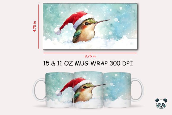 Christmas Hummingbird Mug Wrap 1: Graphics and Crafts Review