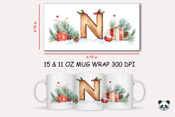 Christmas Letter N Mug Wrap Sublimation Graphics and Crafts Review