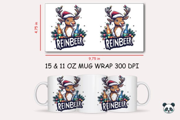 Christmas REINBEER Funny Mug Wrap Graphics and Crafts Review