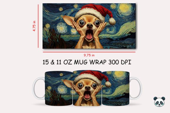 Funny Christmas Chihuahua Scream Mug Wrap Graphics and Crafts Review
