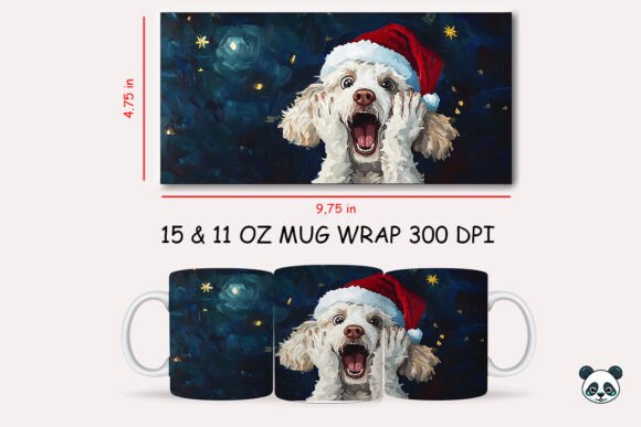Funny Christmas Poodle Scream Mug Wrap Graphics and Crafts Review