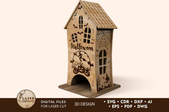 Halloween 3D Design House Template: Laser Cutting and Autumn Amp Review