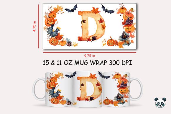 Halloween Letter D Mug Wrap Sublimation 1 Review