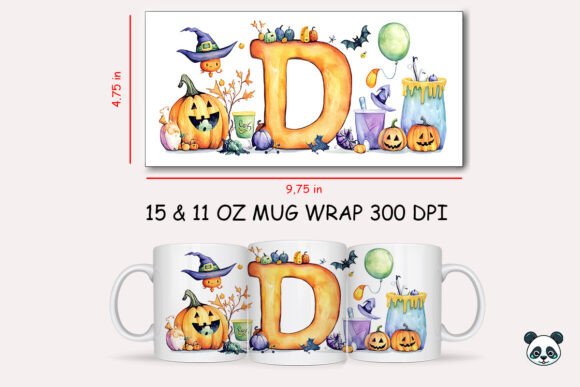 Halloween Letter D Mug Wrap Sublimation 2 Graphics and Crafts Review