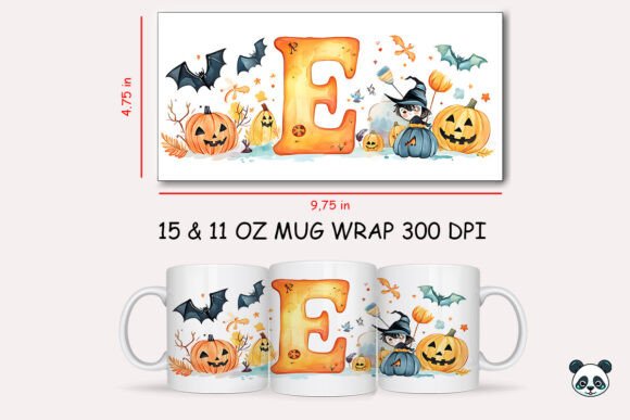 Halloween Letter E Mug Wrap Sublimation 1 Review