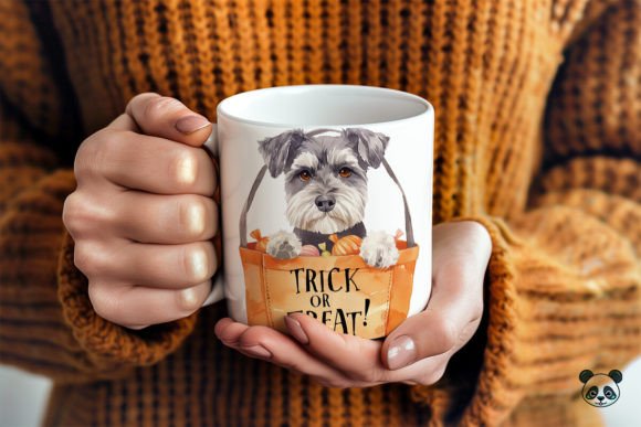 Miniature Schnauzer Trick or Treat 3D Mug Wrap for Crafts & Graphics