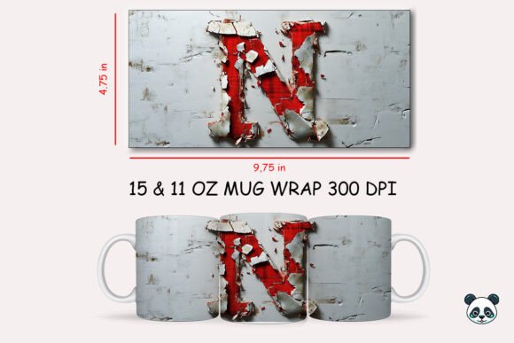 Red Plaid 3D Letter N Mug Wrap: A Designer’s Review for Graphics and Crafts Projects