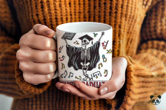The Graduate Skeleton Wearing Graduation Mug Wrap