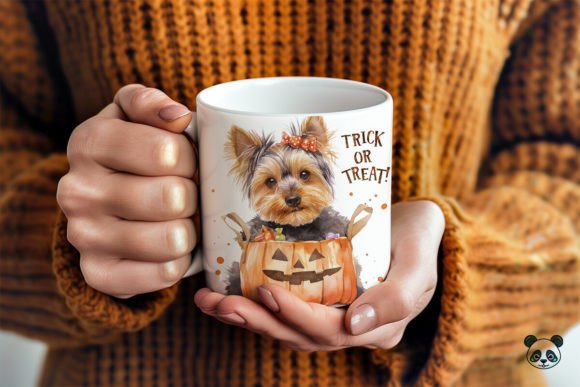 Yorkshire Terrier Trick or Treat 3D Mug Wrap for Crafts